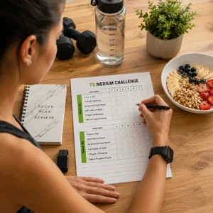 Digital Fitness Journal 75 Medium Challenge Printable 75 Day Fitness Tracker Habit Tracker PDF Fitness Challenge Planner Daily Workout Tracker Printable Fitness Planner Healthy Habit Tracker Digital Fitness Journal