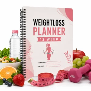 12 Week Weight Loss Planner Printable PDF Fitness & Meal Tracker Journal