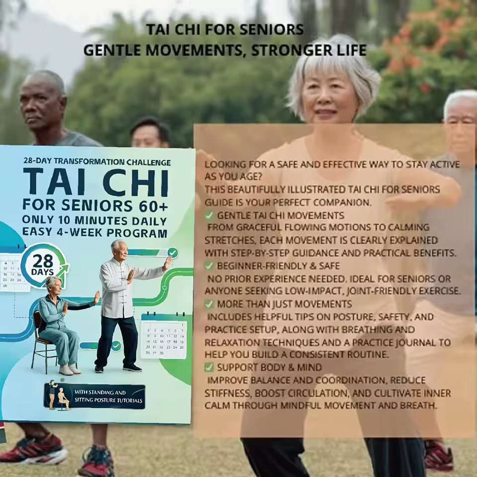 Fitness and Nutrition Books: 7 Powerful Reads for Long-Term Health 4
Tai Chi Fitness Manual Book for Seniors and Beginners Protects Joints and Strengthens Muscles Improves Balance To Prevent Falls